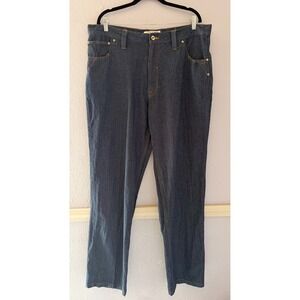 LC Canto Italian Designer Mens Dark Wash Straight Leg Denim Jeans Blue 42L